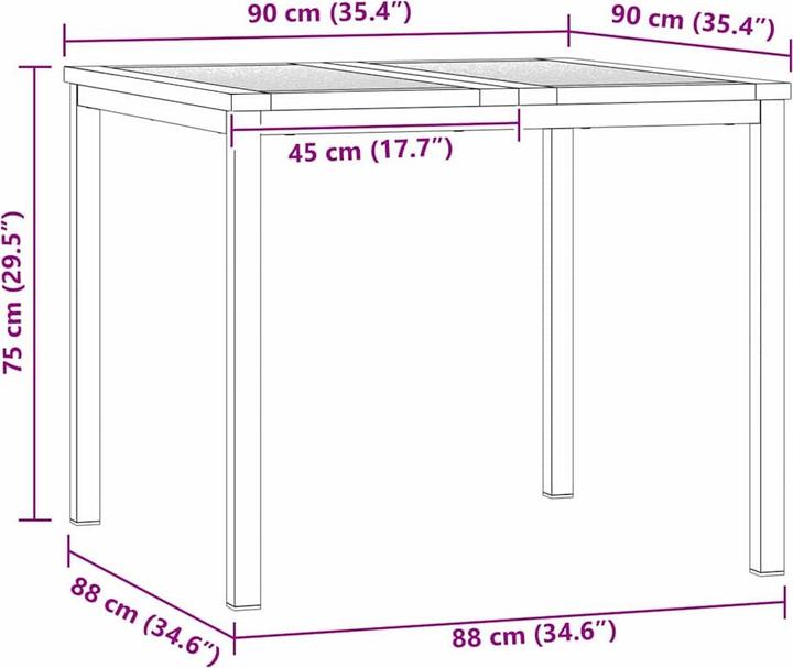 Produktbild VidaXL Garten Set (90 cm)