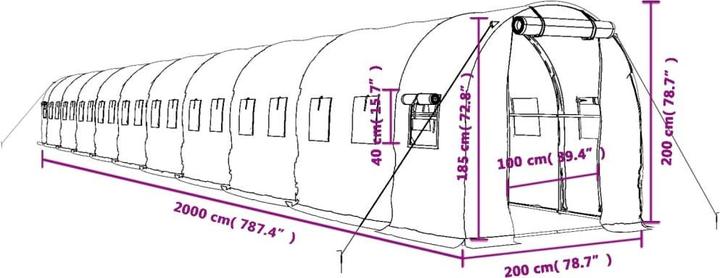 Produktbild vidaXL Gewächshaus