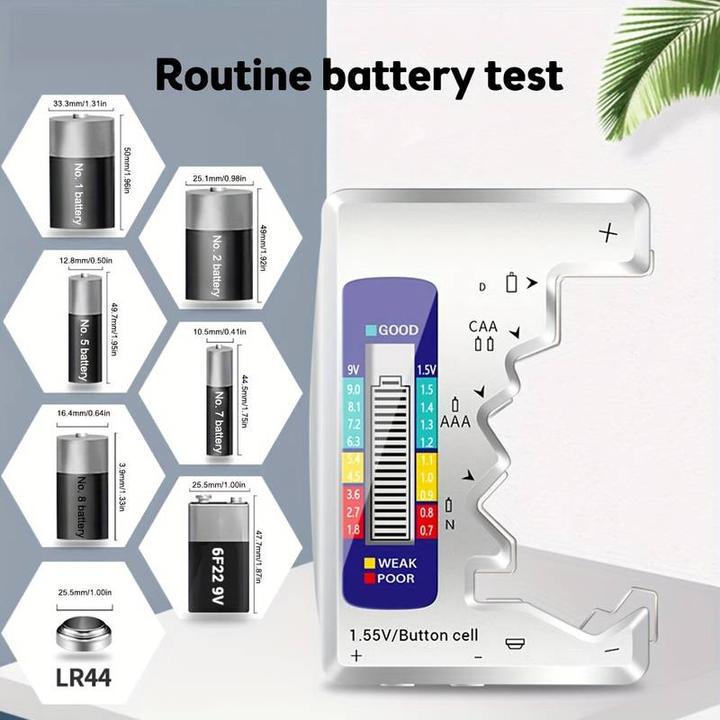 Produktbild PhoneLook Intelligenter universal Batterien Tester mit integrierter LED Anzeige der Batterieladung