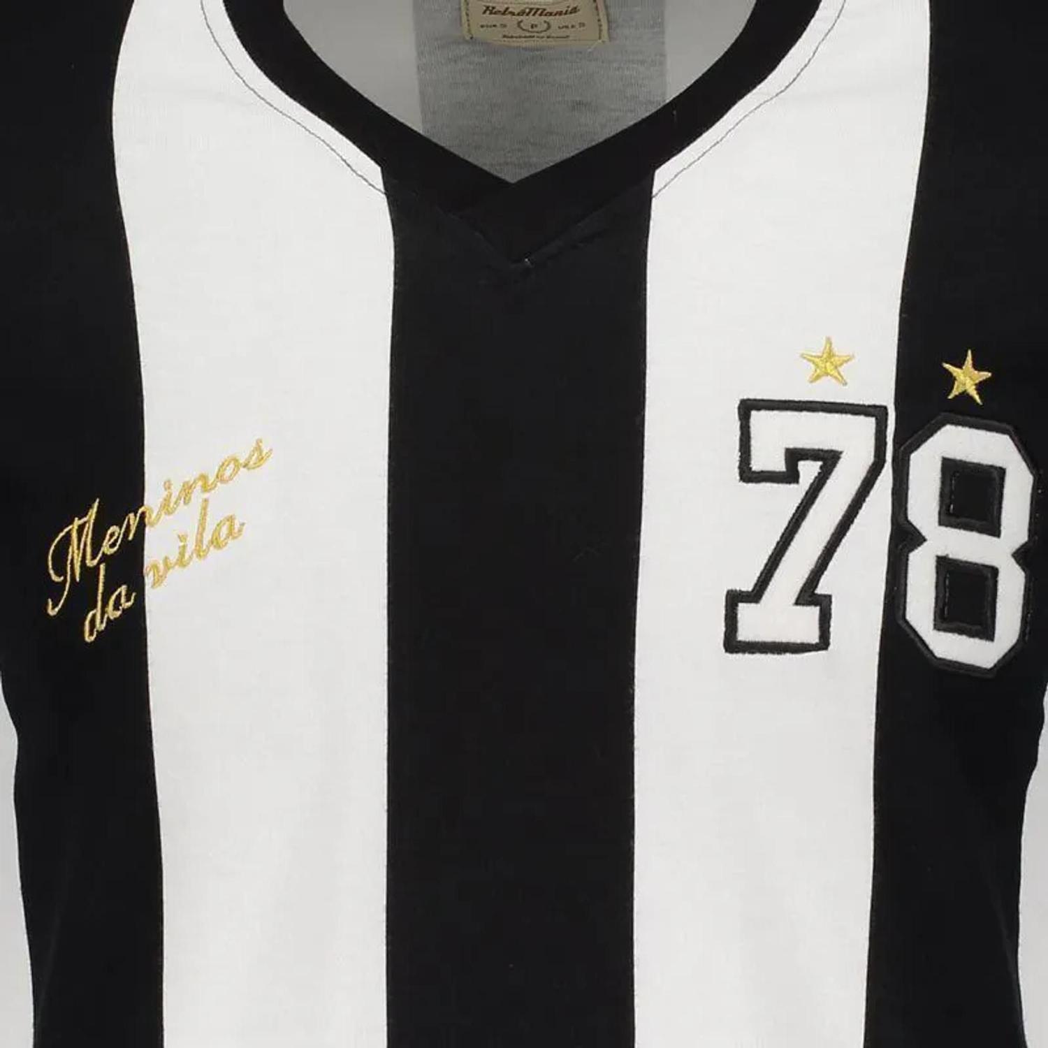 Thumbnail - Retromania by Veris, Herren, Fussballtrikot, auswärtstrikot santos fc 1977/78 (XL), Weiss, Schwarz, XL