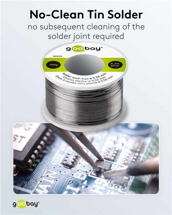 Immagine prodotto Goobay Saldatore professionale senza piombo, ø 0,56 mm, 100 g (Saldatura)