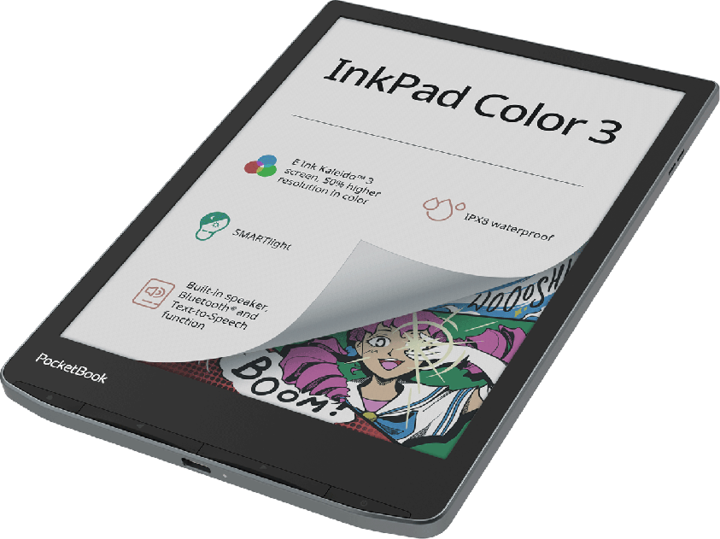 Actual product image PocketBook InkPad Color 3 (7.80", 32 GB, Stormy Sea)