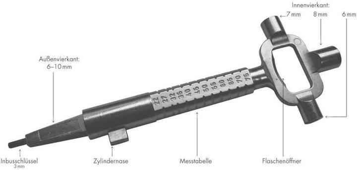 Actual product image Bever Multi-key 739S nickel-plated