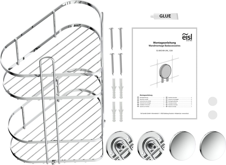 Produktbild Eisl Dusch-Eckablage 2 Etagen (22 x 18 x 35 cm)