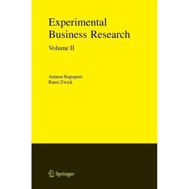 Experimental Business Research, Fachbücher