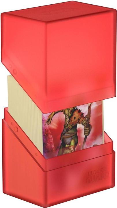 Actual product image Ultimate Guard Card Box Boulder Deck Case Standard Size 60+ Ruby