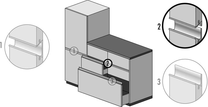 Produktbild Werkstarck Griffleistenprofile mit Profilhöhe 12 mm