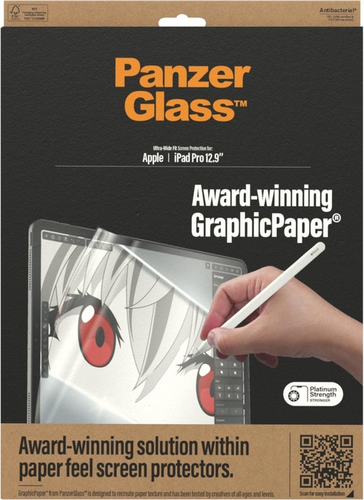 Actual product image PanzerGlass Graphic Paper (1 Piece, iPad Pro 12.9 2020 (4. Gen), iPad Pro 12.9 2021 (5th Gen), iPad Pro 12.9 2018 (3. Gen))