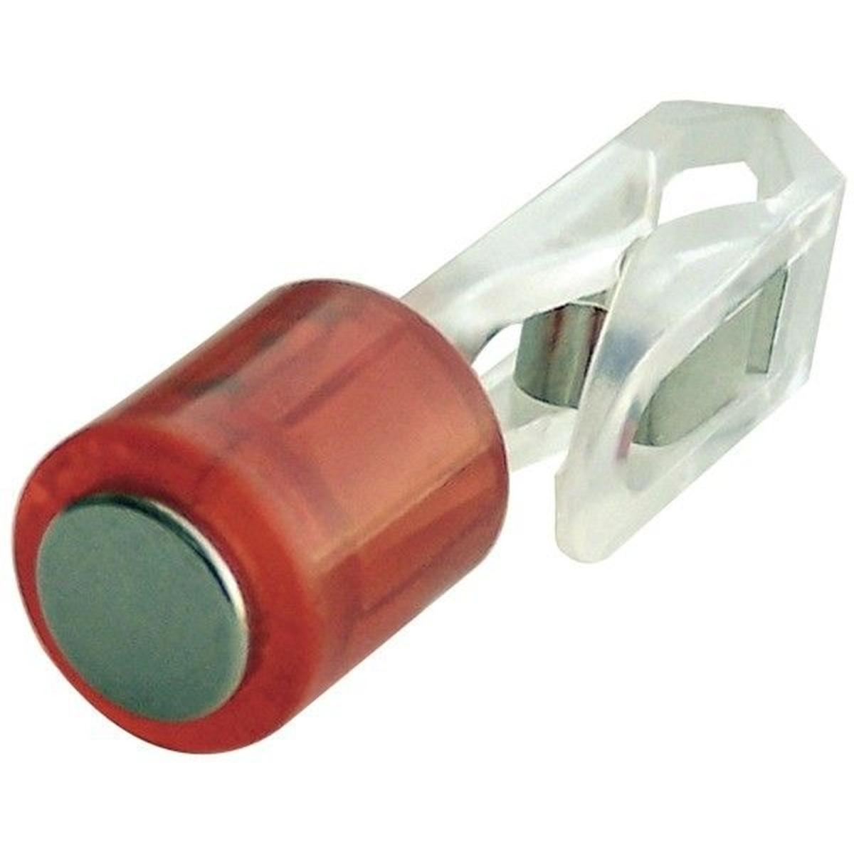 Laurel, Magnet, Magnet Power Zylinder + Klammer 14x44mm VE=3 Stück kristallrot (3 x)