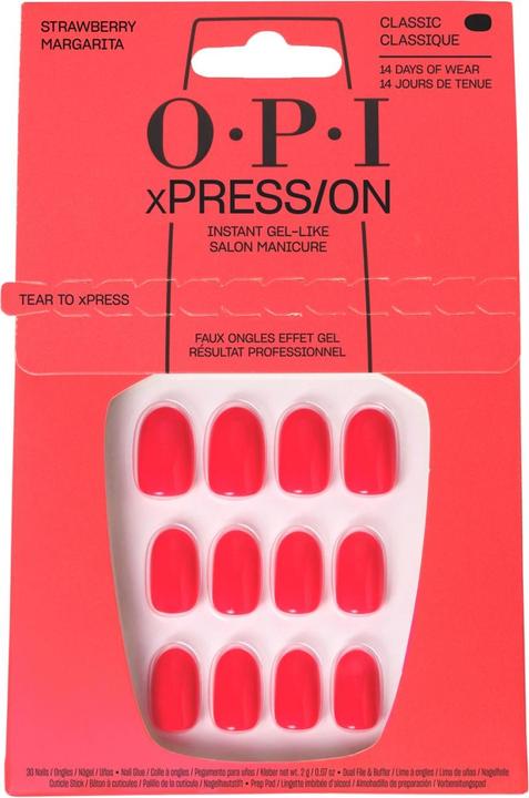 Actual product image OPI xPRESS/ON Press On Nails & Cuticle Oil 30 Pcs Reusable False Nails with up to 14 Days of Wear De (1 ml)