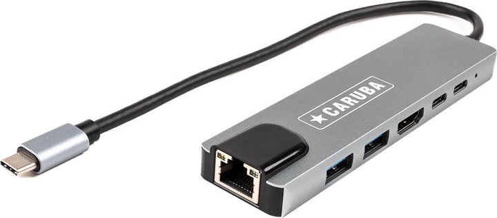Actual product image Caruba 6 in 1 USB C Hub with Ethernet (USB-C)