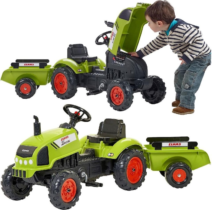 Actual product image Falk Toys Claas tractor + trailer M