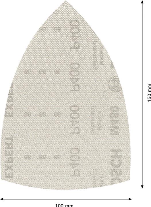 Actual product image Bosch Professional Zubehör EXPERT M480 Sanding net for multi-sander 100 x 150 mm, G 400, 10 pcs. (400)