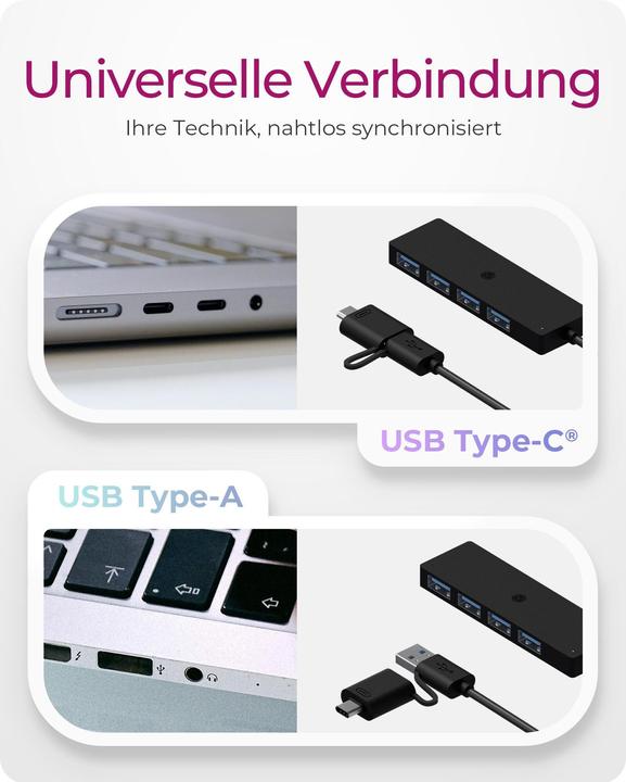 Produktbild Icy Box IB-HUB1424-C3 (USB-C, USB-A, 4 Ports)