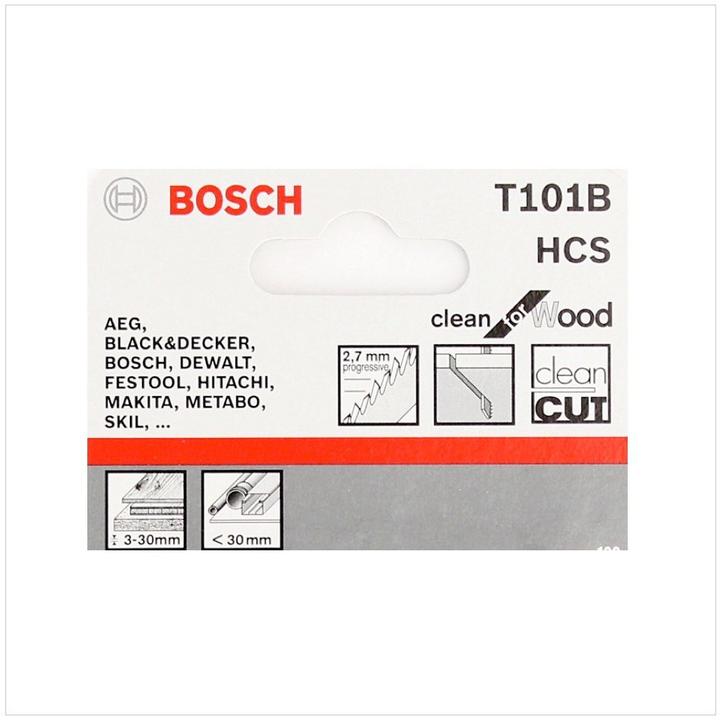 Image du produit Bosch Professional Zubehör Lame de scie sauteuse T 101 B Clean for Wood, pack de 25