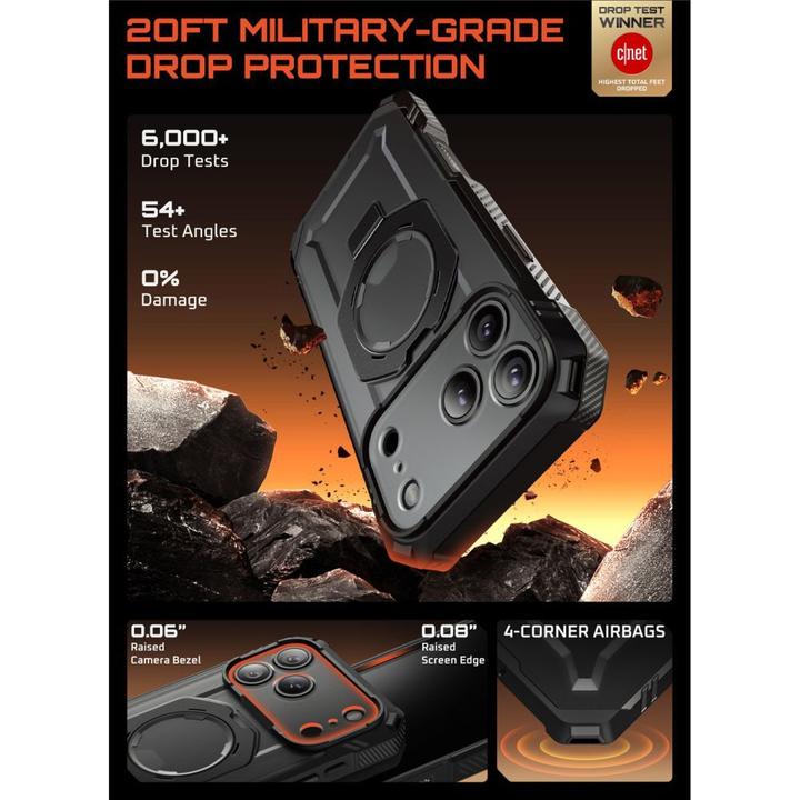 Produktbild Supcase UB Grip Pro Mag MagSafe Case für iPhone 17 Pro - Schwarz (Apple iPhone 17 Pro)