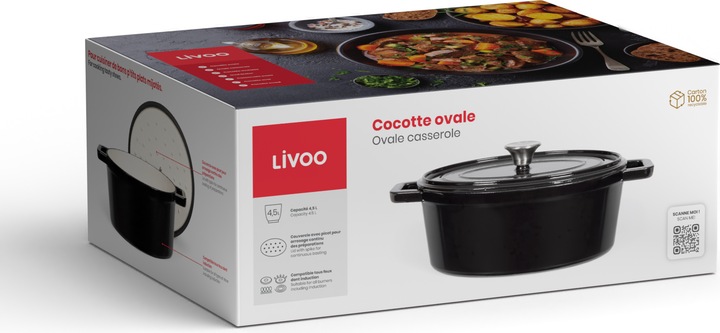 Immagine prodotto Livoo Casseruola ovale in ghisa (Ghisa)