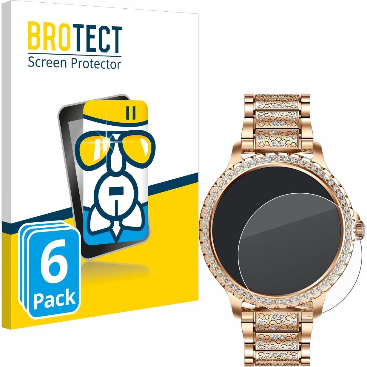 BROTECT Schutzglas Schutzfolie Displayschutz Display Schutz Glas Folie klar, Smartwatch Schutzfolie, Transparent