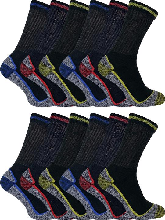 Sock Snob 12 Paar Unisex-Arbeitssocken aus weichem atmungsaktivem Bambus