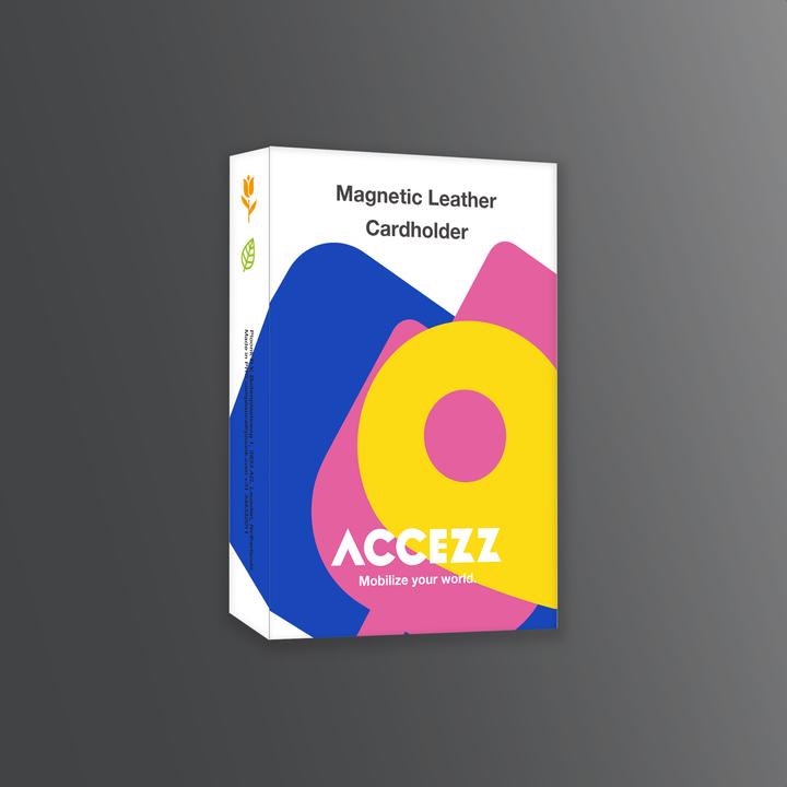 Actual product image Accezz Magnetic Leather Wallet with Stand
