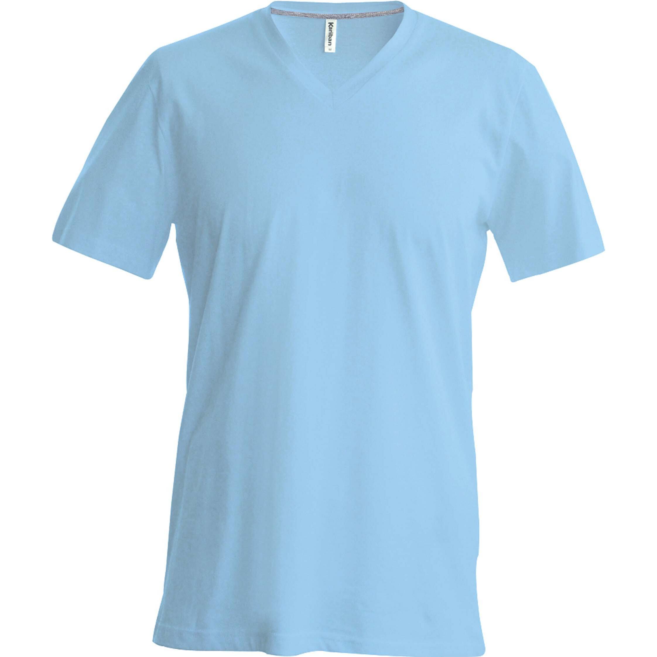 Kariban, Herren, Shirt, Col V, Blau, (M)