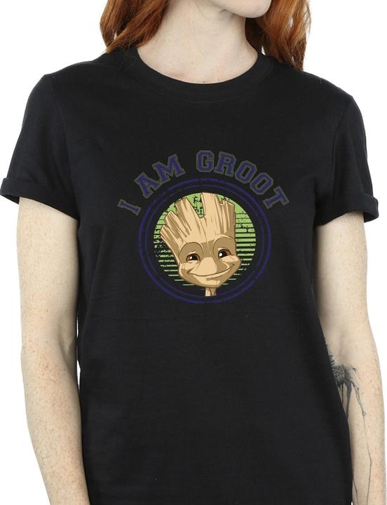 Actual product image Guardians of the Galaxy Womens/Ladies Groot Varsity Cotton Boyfriend T-Shirt (3XL)
