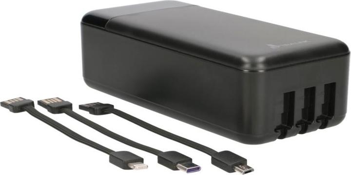 Actual product image Extralink EX.19522 power bank Lithium Polymer (LiPo) Black (30000 mAh, 22.50 W, 111 Wh)