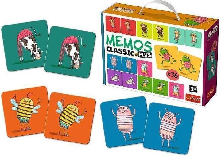 Produktbild Trefl Memos classic & plus Movement and sound game 02271 (Deutsch)