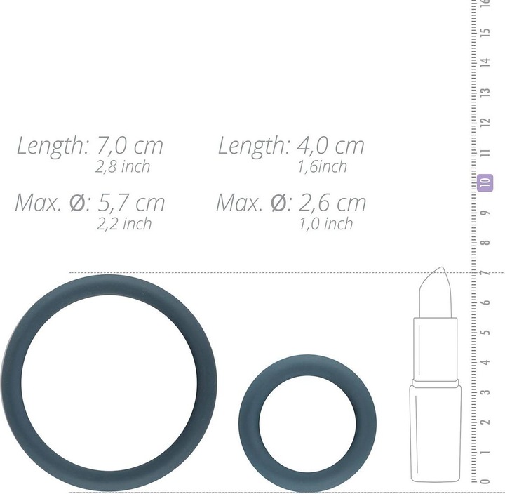 Actual product image Boners Wide Cockring Set (9 cm)