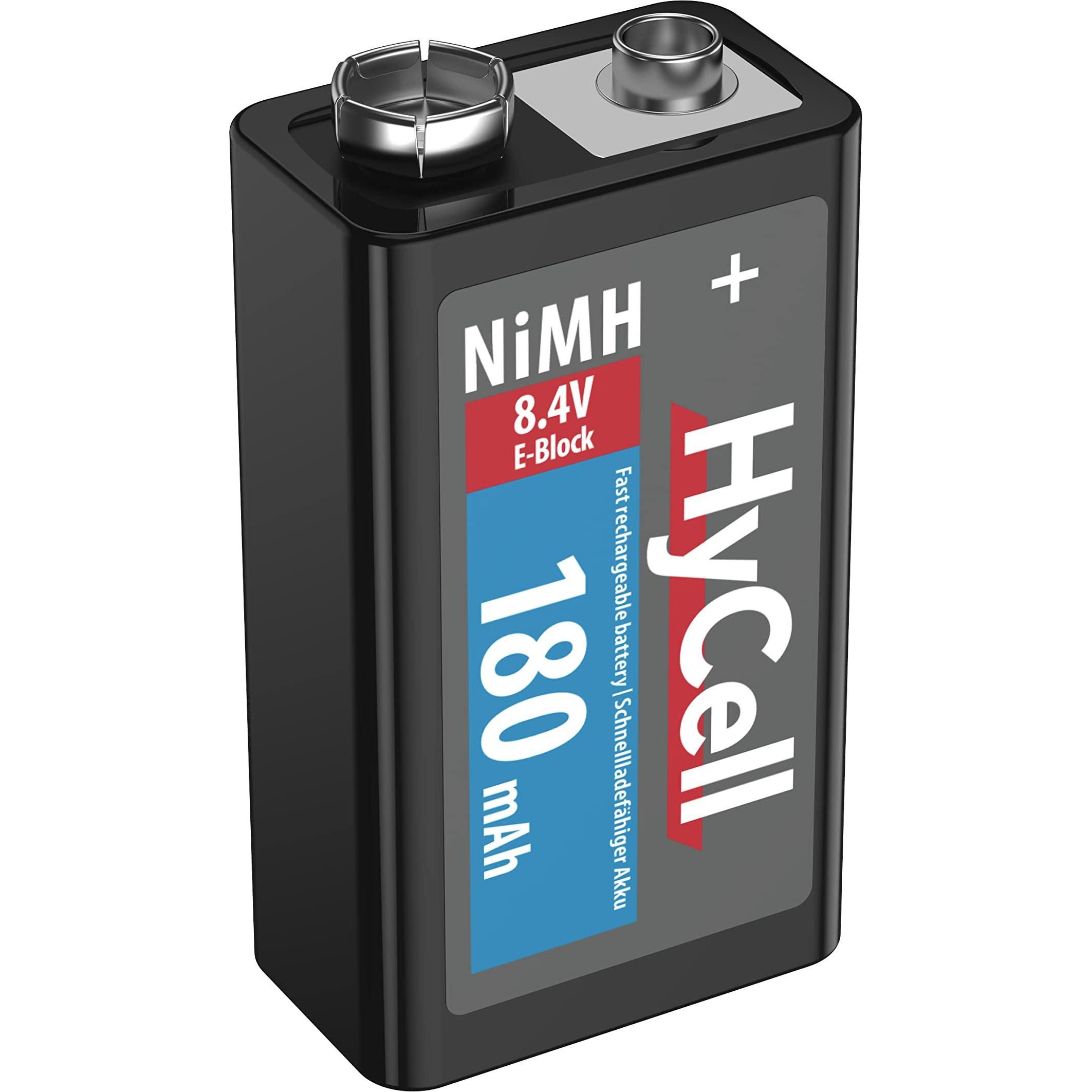HyCell 9 V Block-Akku NiMH 6LR61 150 (1 Stk., 9V Block, 120 mAh), Batterien + Akkus