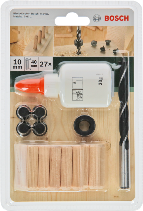 Produktbild Bosch Zubehör 27tlg. Dübel-Set D= 10 mm L= 40 mm (27 Stk.)
