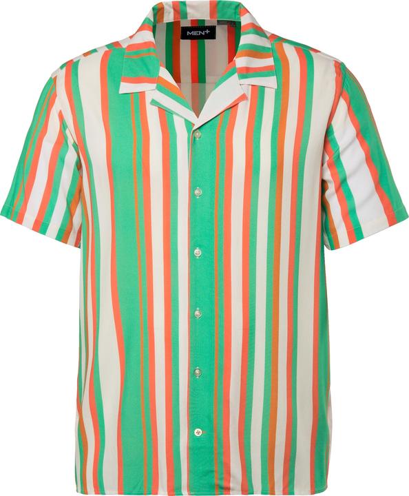 Immagine prodotto Men+ Streifenhemd, Halbarm, Cuba-Kragen (7XL)
