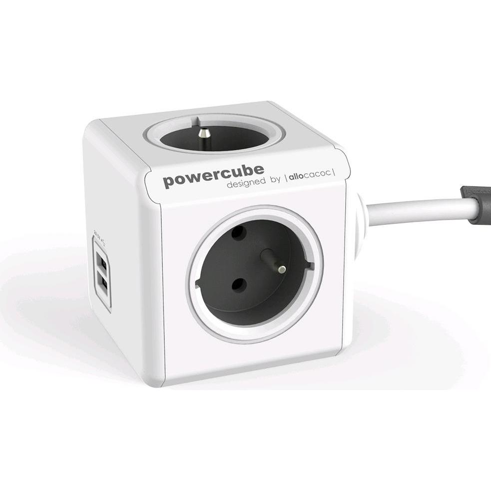 Allocacoc, Steckdosenleiste, PowerCube Extended USB E(FR) (4 x, CEE 7/5, 1.50 m)