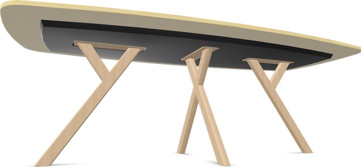 Produktbild Dietiker Felber T14 Sitzungstisch Boatform (2200 x 1000 x 720 mm)