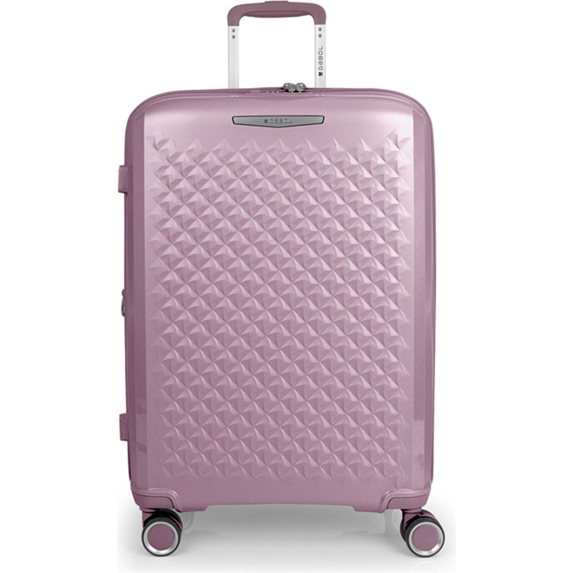 Gabol, Koffer, Queens 4 Rollen Trolley M 64.5 cm mit Dehnfalte, Violett, (72 l)