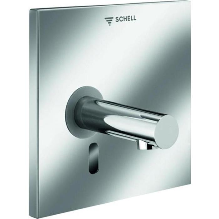 Schell, Rubinetteria per bagno, WE bocca a muro LINUS W-E-V acqua fredda Batt-Betr 170mm Ala frontale cromo