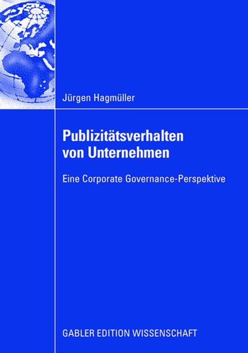Produktbild Publizitätsverhalten von Unternehmen (Deutsch, Jürgen Hagmüller, 2008)
