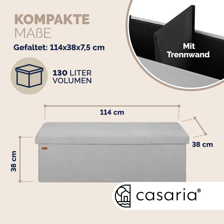 Image du produit Casaria Coffre de siège Cord (114 cm)