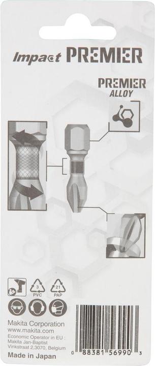 Actual product image Makita IMPACT TORSION SCREW BIT T30-25MM 2PCS (30)