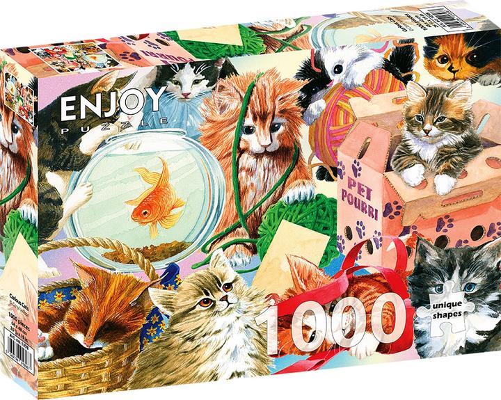 Enjoy Puzzle ENJOY-1898 - Curious Cats, Puzzle, 1000 Teile (1000 Teile)