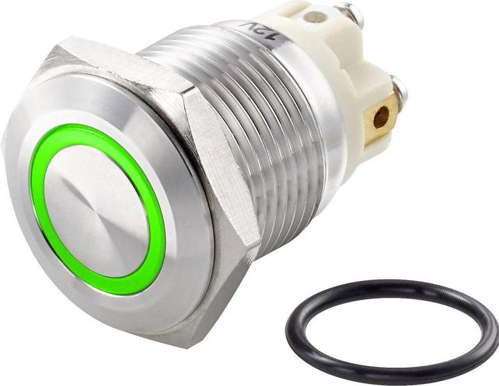 Produktbild Tru Components TC-7494692 TC-GQ16F-10E/L/G/12V/S Vandalismusgeschützter Drucksch