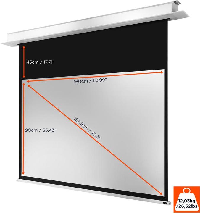 Productafbeelding Celexon Ecran de projection Moteur Professionnel Plus, Gain 1.2, 16:9, 160x90cm (16:9)