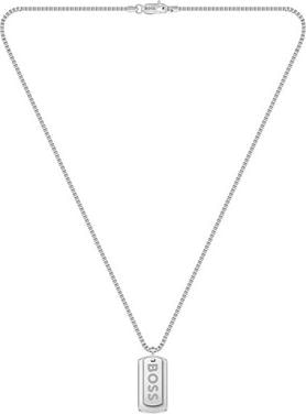 Hugo Boss Men's Steel Dog Tag Devon Necklace 1580575