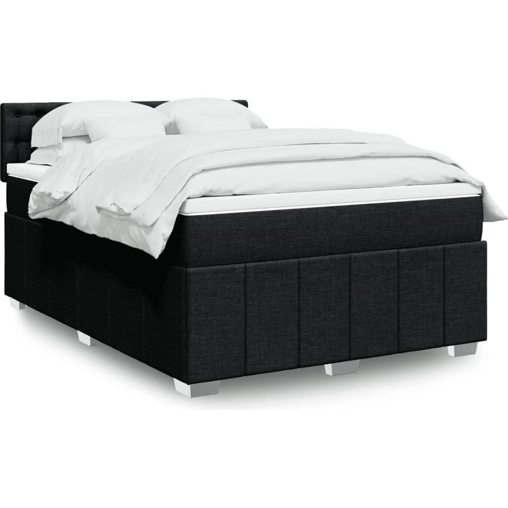 VidaXL, Bett, Bo x springbett mit Matratze 140 x 200 cm Stoff (140 x 200 cm)