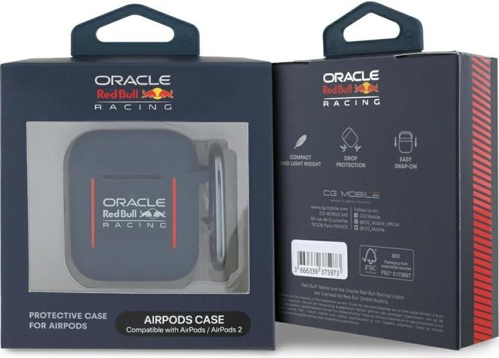 Immagine prodotto Red Bull Case Silicone Logo & Lines for AirPods 1 / 2 navy blue