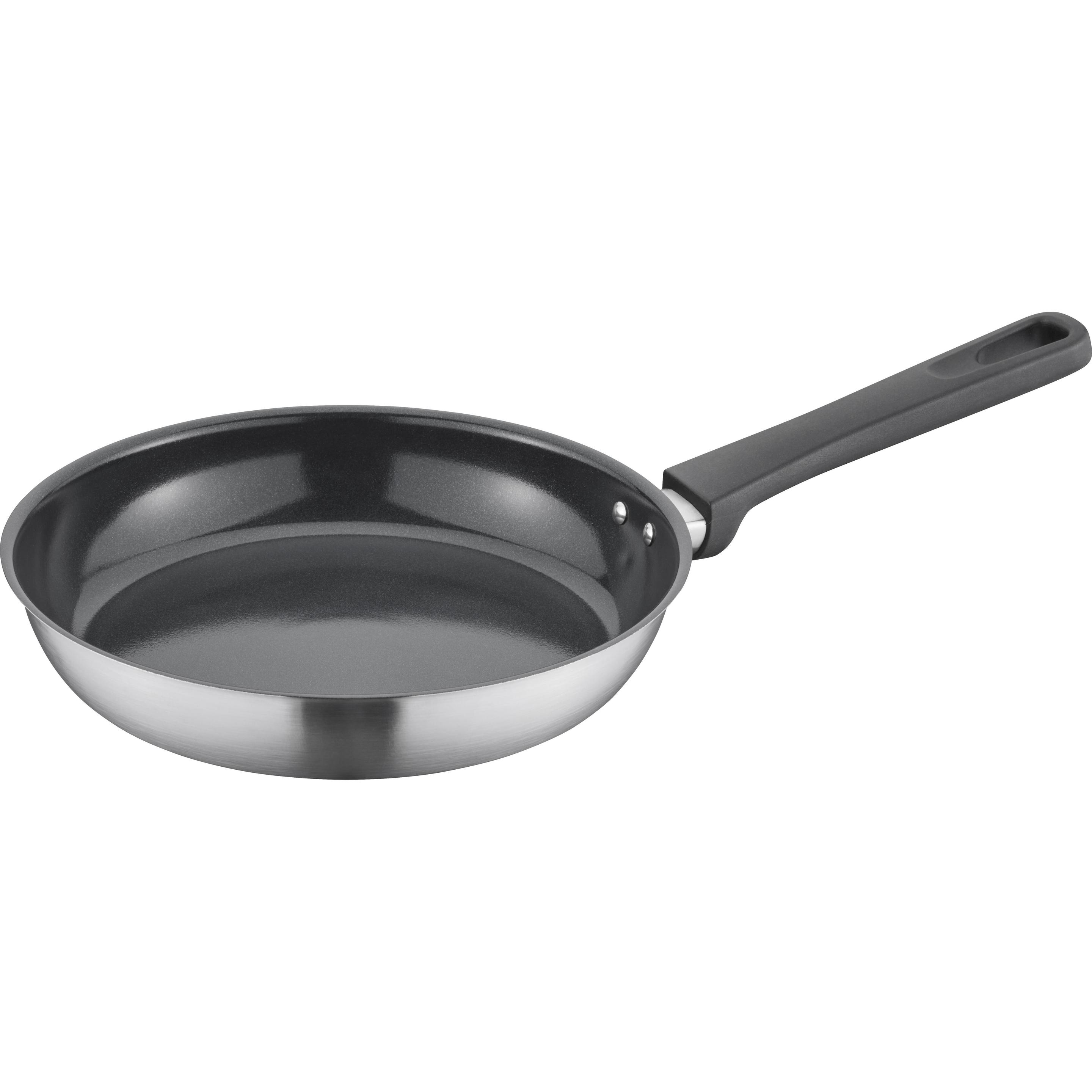 Fiskars Essential Frying Pan 24cm, Pan + steelpan, Zwart