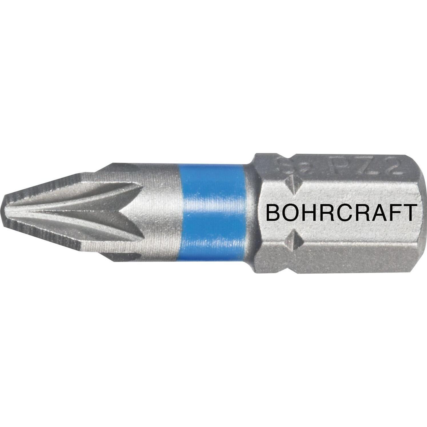 Bohrcraft, Bits, Bit-Einsatz mit Farbring 1/4"sechskant PZ 2 Länge 25 mm (PZ2)