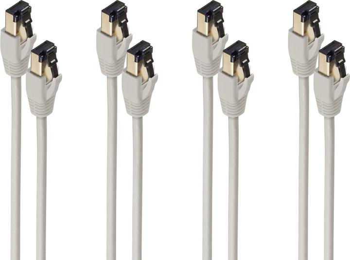 Produktbild Shiverpeaks ®-BASIC-S--Patchkabel cat. 8.1 F/FTP PIMF LSZH grau 2,0m--VE4 (F/FTP, CAT8.1, 2 m)