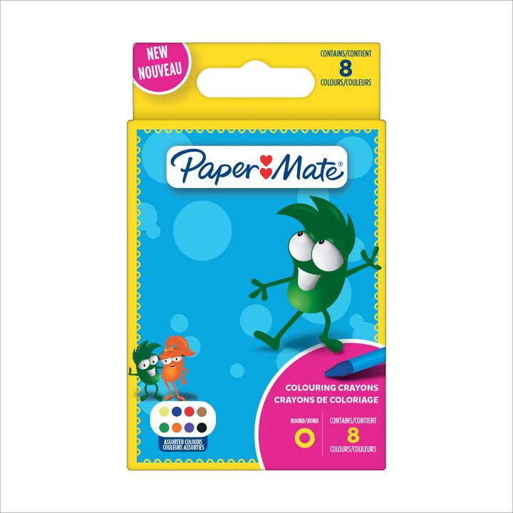 Produktbild Paper Mate Wachsmaler Kids Colouring Bunt 8er M Blister (8 x)
