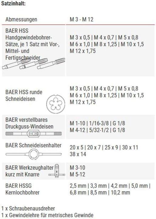 Valori nutrizionali e ingredienti Erba Set di rubinetti